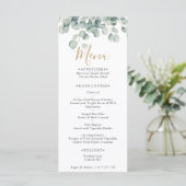 Elegant Eucalyptus Greenery Wedding Menu (Staand voorkant)
