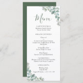 Elegant  Eucalyptus Greenery Wedding  Menu (Voorkant / Achterkant)