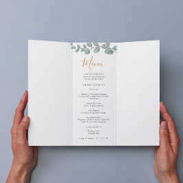 Elegant  Eucalyptus Greenery Wedding  Menu
