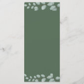 Elegant  Eucalyptus Greenery Wedding Menu (Achterkant)