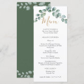 Elegant  Eucalyptus Greenery Wedding Menu (Voorkant / Achterkant)