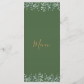 Elegant Eucalyptus Greenery Wedding Menu (Achterkant)