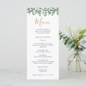 Elegant Eucalyptus Greenery Wedding Menu (Staand voorkant)