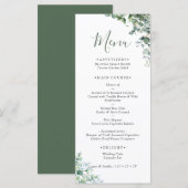 Elegant Eucalyptus Greenery Wedding Menu (Voorkant / Achterkant)