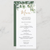 Elegant  Eucalyptus Greenery Wedding  Menu (Voorkant / Achterkant)