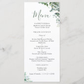 Elegant Eucalyptus Greenery Wedding Menu (Voorkant)