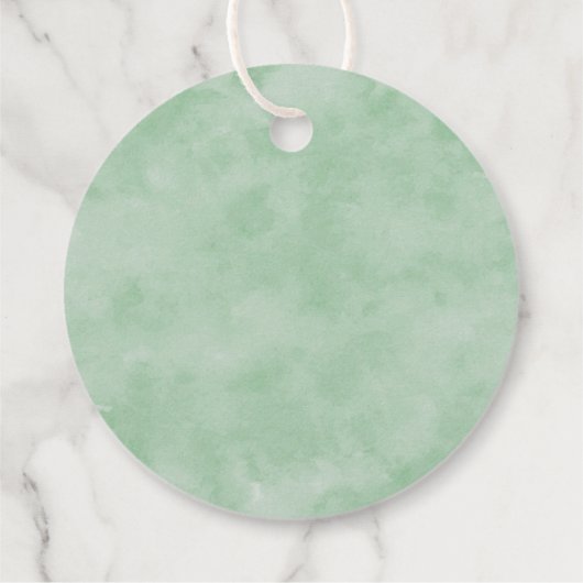 Elegant Eucalyptus Greenery Wedding Monogram Bedankjes Labels (Achterkant)