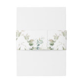 Elegant Eucalyptus Greenery Wedding Monogram Uitnodigingen Wikkel (Achterkant Voorbeeld)