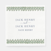 Elegant Eucalyptus Greenery Wedding Napkins Servet (Voorkant)