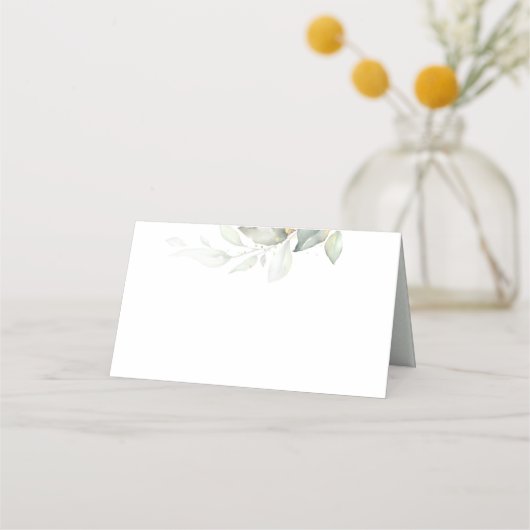 Elegant Eucalyptus Greenery Wedding Plaatskaartje (Achterkant)