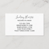 Elegant Eucalyptus Greenery Wedding Planner Visitekaartje (Achterkant)