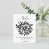 Elegant Eucalyptus Greenery Wedding QR Code RSVP I Kaart (Staand voorkant)