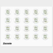 Elegant Eucalyptus Greenery Wedding Return Address Ronde Sticker (Vel)