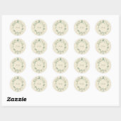 Elegant Eucalyptus Greenery Wedding Ronde Sticker (Vel)