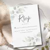 Elegant Eucalyptus Greenery Wedding RSVP Card