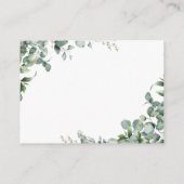 Elegant Eucalyptus Greenery Wedding RSVP Informatiekaartje (Achterkant)