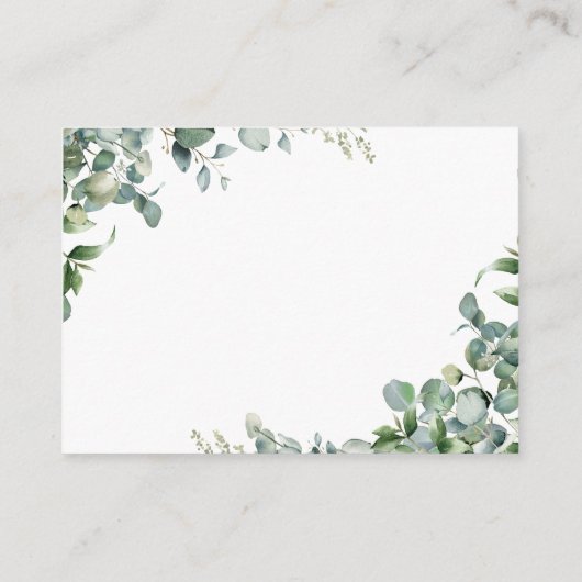 Elegant Eucalyptus Greenery Wedding RSVP Informatiekaartje (Achterkant)