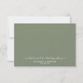 Elegant Eucalyptus Greenery Wedding RSVP Kaartje (Achterkant)
