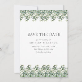 Elegant Eucalyptus Greenery Wedding Save The Date