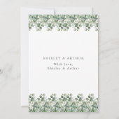 Elegant Eucalyptus Greenery Wedding Save The Date (Achterkant)