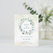 Elegant Eucalyptus Greenery Wedding Save the Date Aankondigingskaart (Staand voorkant)