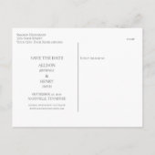 Elegant Eucalyptus Greenery Wedding Save the Date Aankondigingskaart (Achterkant)