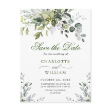Elegant Eucalyptus Greenery Wedding Save the Date