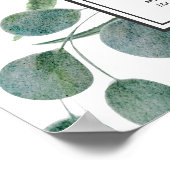 Elegant Eucalyptus Greenery Wedding Seating Seatin Poster (Hoek)