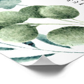 Elegant Eucalyptus Greenery Wedding Seating Seatin Poster (Hoek)
