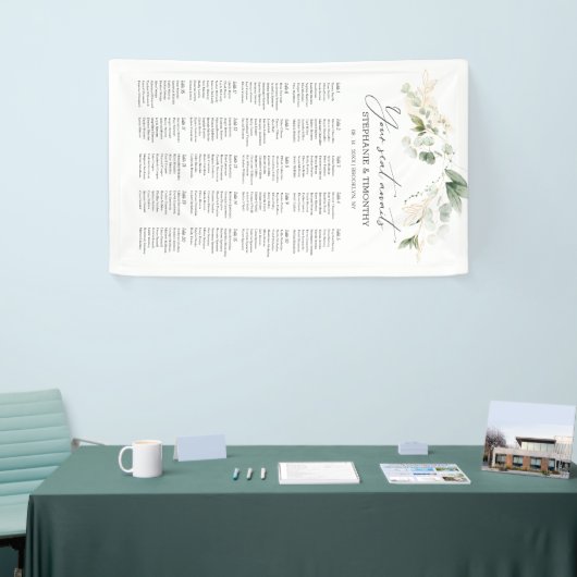 Elegant Eucalyptus Greenery Wedding Seating Seatin Spandoek (Beurs)