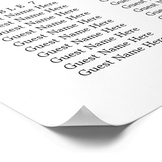 Elegant Eucalyptus Greenery Wedding Seding Chart Poster (Hoek)