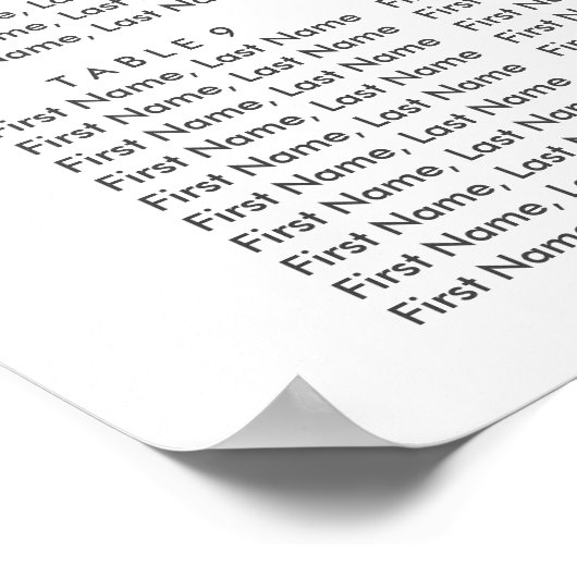 Elegant Eucalyptus Greenery Wedding Seding Chart Poster (Hoek)