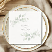 Elegant Eucalyptus Greenery Wedding Servet