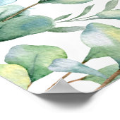 Elegant Eucalyptus Greenery Wedding Welcome Sign Poster (Hoek)