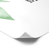 Elegant Eucalyptus Greenery Wedding Welcome Sign Poster (Hoek)