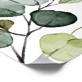 Elegant Eucalyptus Greenery Wedding Welcome Sign Poster (Hoek)