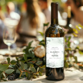 Elegant Eucalyptus Greenery Wedding Wijn Etiket