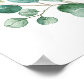 Elegant Eucalyptus Greenery Welkomstbord Poster (Hoek)