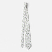 Elegant Eucalyptus Greenery & White Wedding Stropdas (Achterkant)