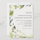 Elegant Eucalyptus Greenery Wreath Wedding Kaart (Voorkant)