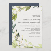 Elegant Eucalyptus Greenery Wreath Wedding Kaart (Voorkant / Achterkant)