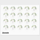 Elegant Eucalyptus groen Baby shower Dank u Ronde Sticker (Vel)