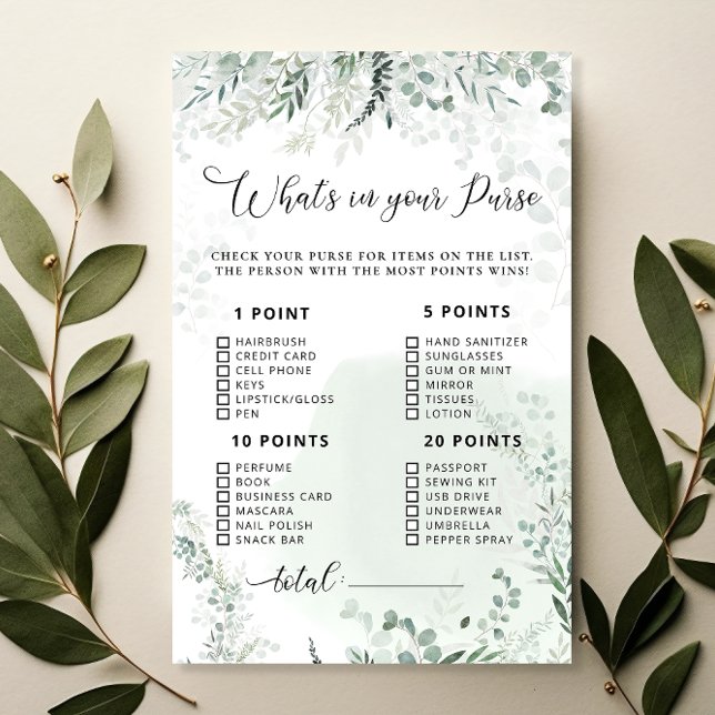 Elegant Eucalyptus groen Baby shower spel (Creator heeft geüpload)