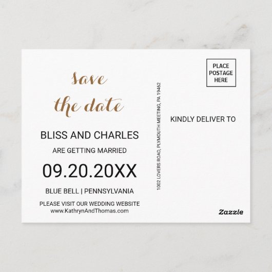 Elegant Eucalyptus groen Bewaar de datum Kaart (Achterkant)