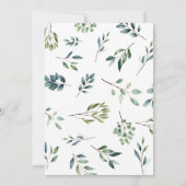 Elegant eucalyptus groen blad Baby shower Kaart (Achterkant)