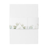 Elegant Eucalyptus groen blauw bruiloft monogram Uitnodigingen Wikkel (Achterkant Voorbeeld)