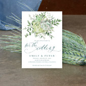 Elegant Eucalyptus  Groen Bloemen Bruiloft Kaart