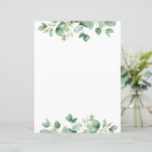 Elegant Eucalyptus groen briefpapier (Staand voorkant)