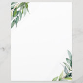 Elegant Eucalyptus groen briefpapier (Achterkant)