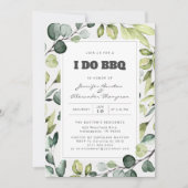 Elegant Eucalyptus groen doe ik BBQ party Kaart (Voorkant)